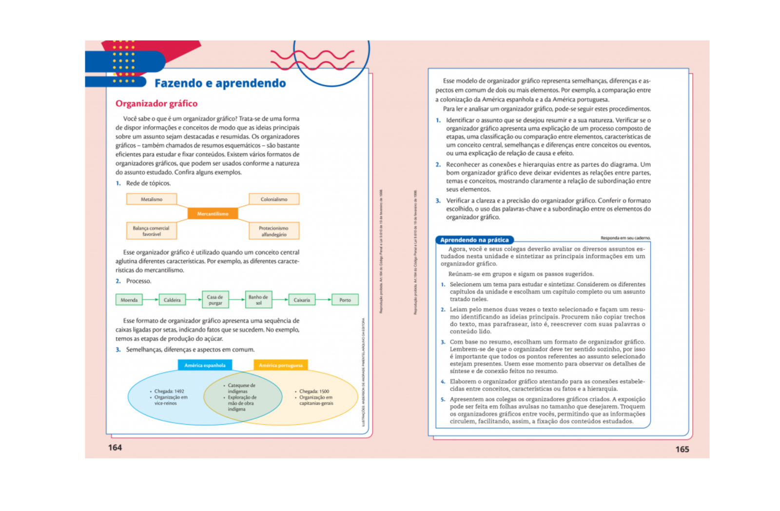 Fazendo e aprendendo
Seção presente no final de cada capítulo com tutoriais para ajudar o aluno a realiza diferentes atividades de forma autônoma.